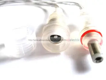 

5 Set Waterproof Cable White 5.5x2.1mm DC Power Connector Male to Female 15cm