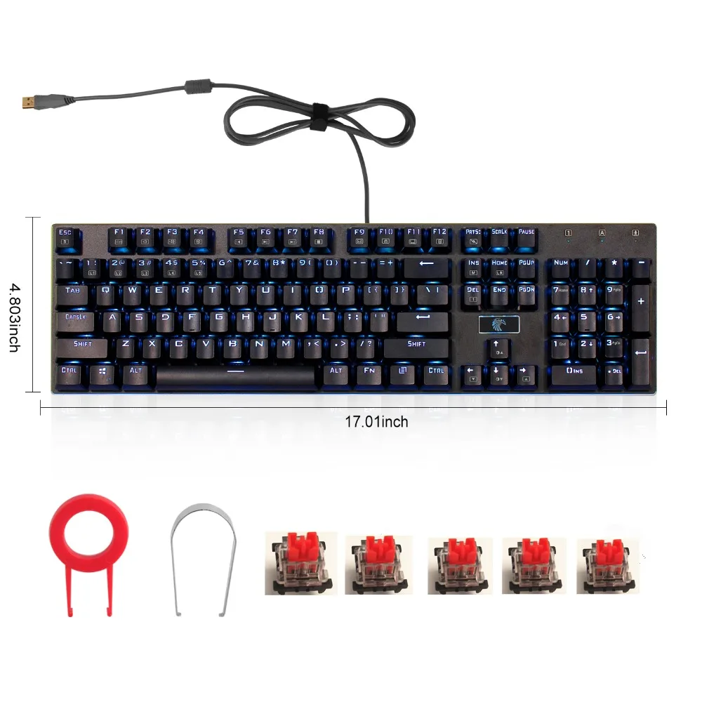 Z-88 Mechanical Gaming Keyboard Red Switches RGB Backlit Mechanical Keyboard for Gamer PC Laptop