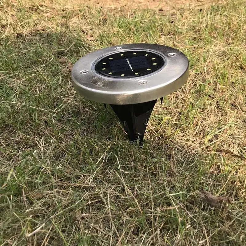 Outdoor Solar Light 12 Led in-Ground Buried Solar Lights Garden Lights Waterproof for Outdoor Walkway Lawn Pathway Yard Decking