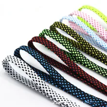 1 пара новых классических модных полиэфирных шнурков 11 цветов клетчатые двухслойные полые плоские шнурки для кроссовок