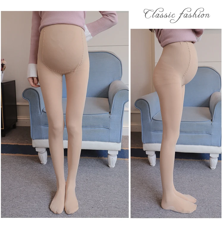 8020# Autumn Winter Fashion Maternity Tights Slim Skinny Pantyhose Clothes for Pregnant Women Pregnancy Belly Bottoms