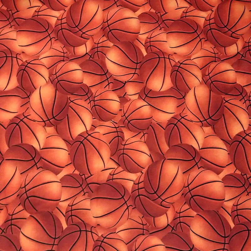 

50x105cm Classic Brown Basketball Printed Cotton Fabric Basketball Fabric Patchwork for DIY Sewing Cloth Dress Party Home Decor