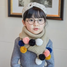 3 шт., детский шарф, универсальный вязаный шерстяной теплый шарф, зимний шарф для мальчиков и девочек