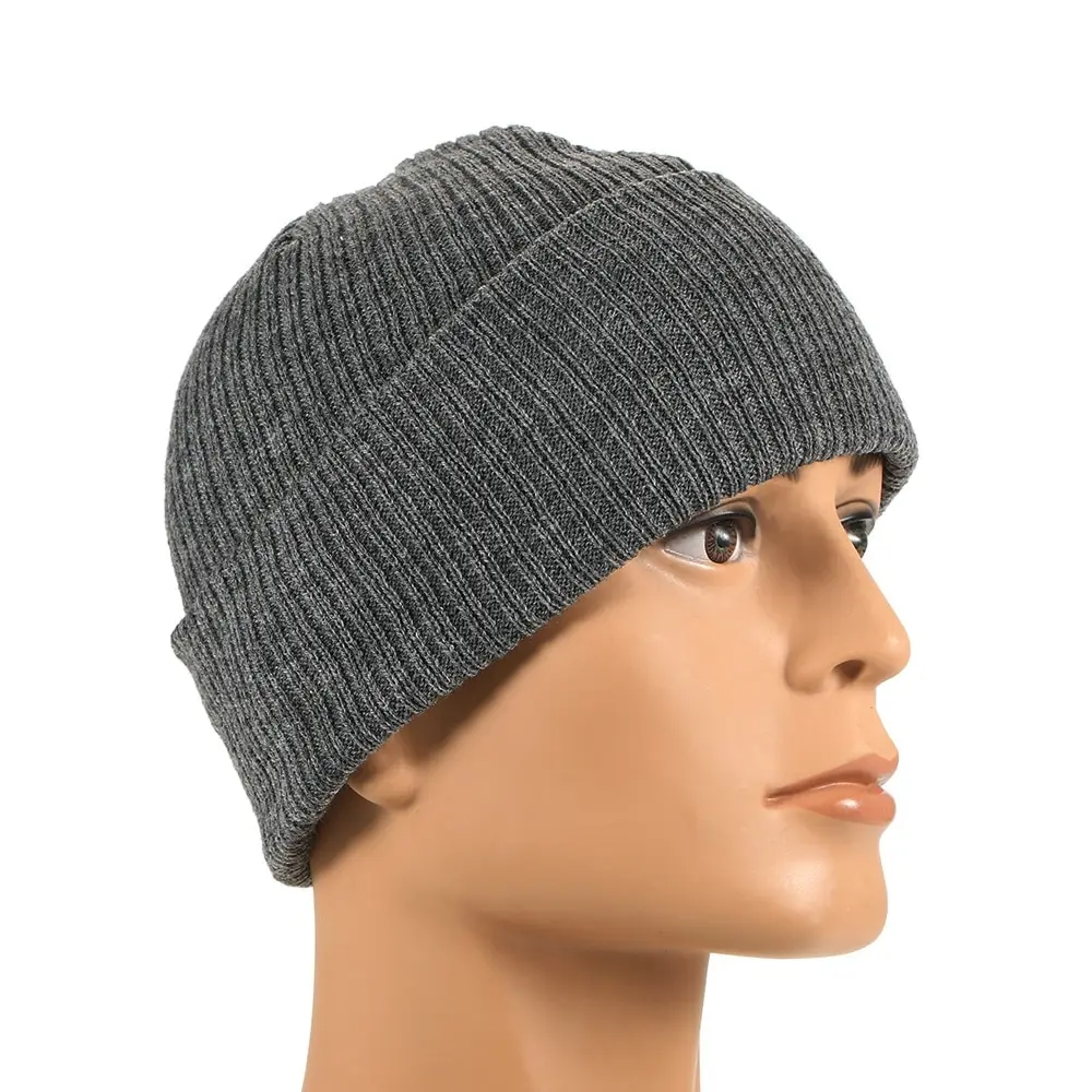 

2018 Men Women's Stretch Knit Hat Pure Color Striped Warm Knitting Wool Beanie Outdoor Riding Unisex Knitted Hat Warm Winter Hat