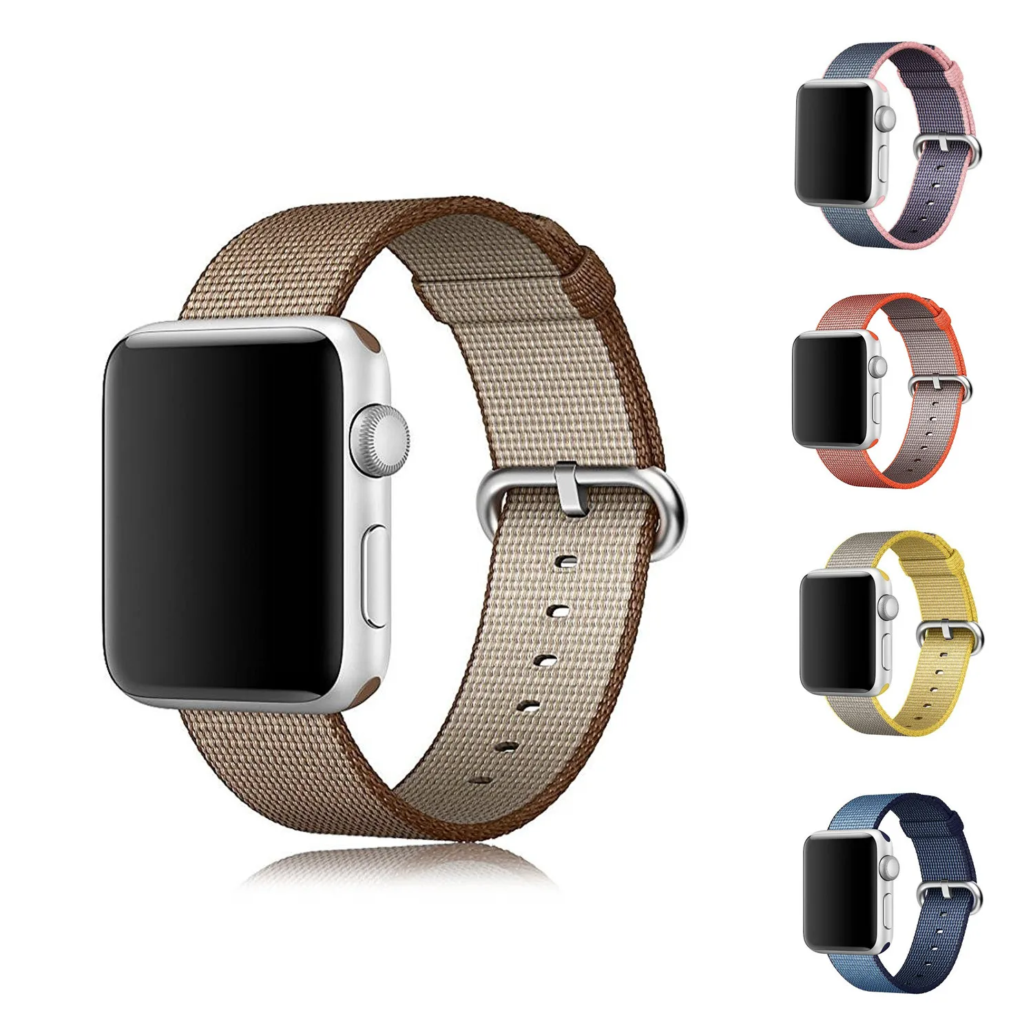 Newest Official2 Woven Nylon strap font b watch b font band For Apple font b Watch