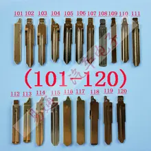 20 шт./лот складной ключ лезвием Полный Тип S Автомобильный ключ эмбрион замены головки ключа удаленный ключевой лезвие слот тип не 101-120