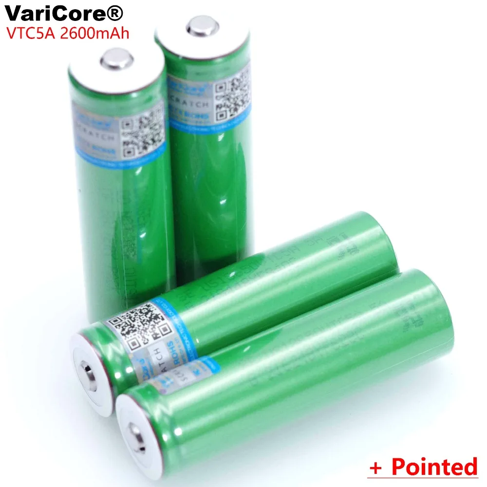 Литиевая батарея VariCore VTC5A 2600 мАч 3 6 В 18650 30 А разряд для аккумуляторов US18650VTC5 +