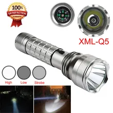 3-Режимы компас XML Q5 светодиодный фонарик Torch Light 18650 Перезаряжаемые безопасности и выживания Z1030