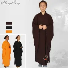 Buddhist monk robes clothing shaolin monk clothing women shaolin monk uniform kung fu robes Q271 tanie tanio Robe Gown Polyester Cotton sheng peng Broadcloth