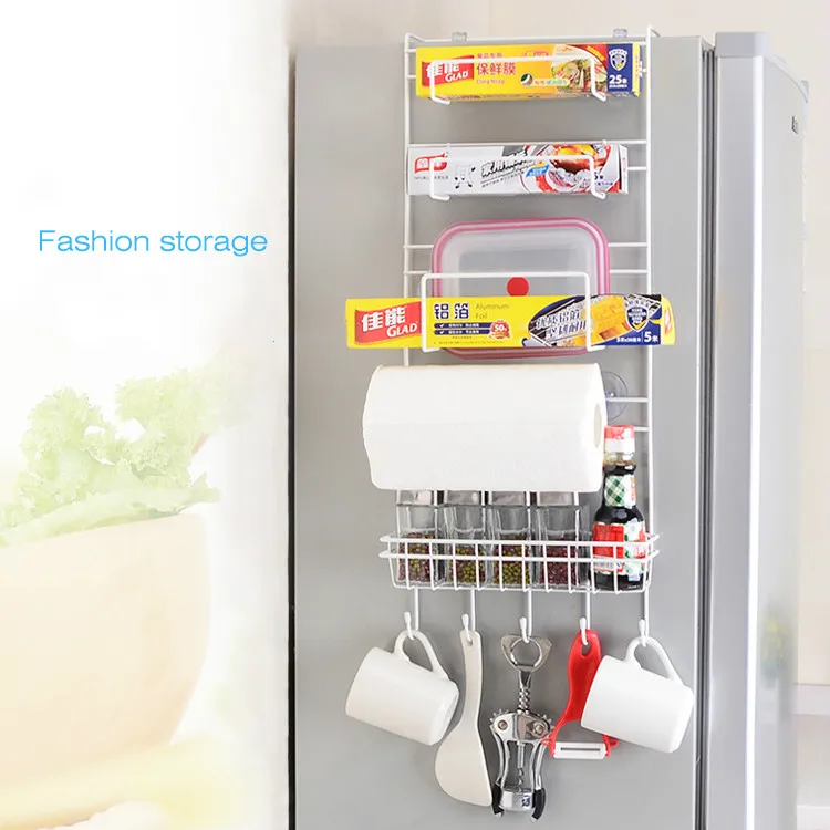 Kitchen Shelf Refrigerator Broadside Shelf Rack Sidewall Multipurpose Shelf Crack Storage Rack Multi-layer Kitchen Organizer