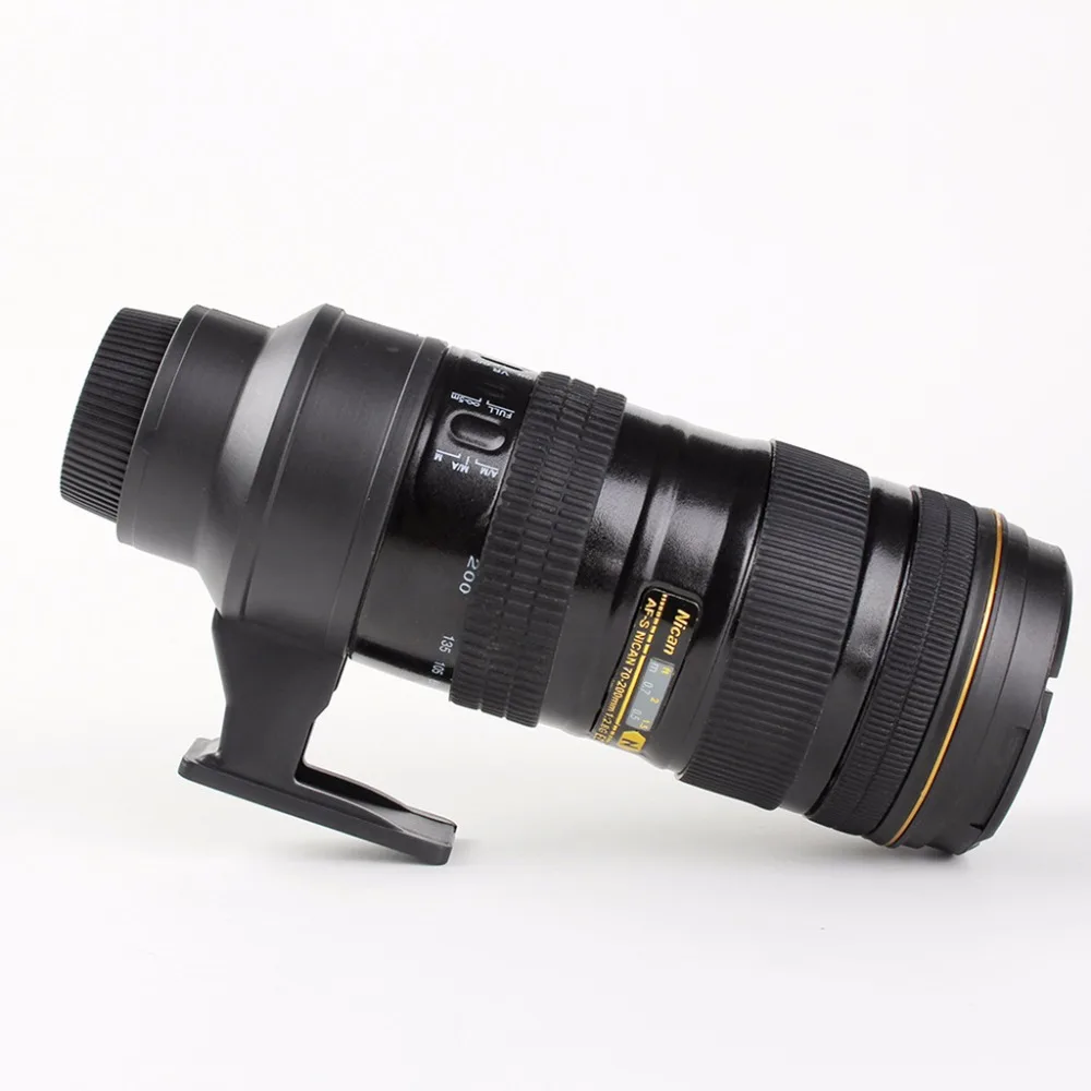 Lightweight Camera Lens Water Bottle, cute handle / keep warm drink