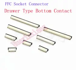 50 шт./лот 1.0 мм FFC/Гибкие печатные платы разъем дно ящика контакт 4 P/5 P/6 P /7 P/8 P/10 P/12 P/14 P/16 P/18 p/20 P/22 P/24 P/26 P/28 P/30 P/ 40 P