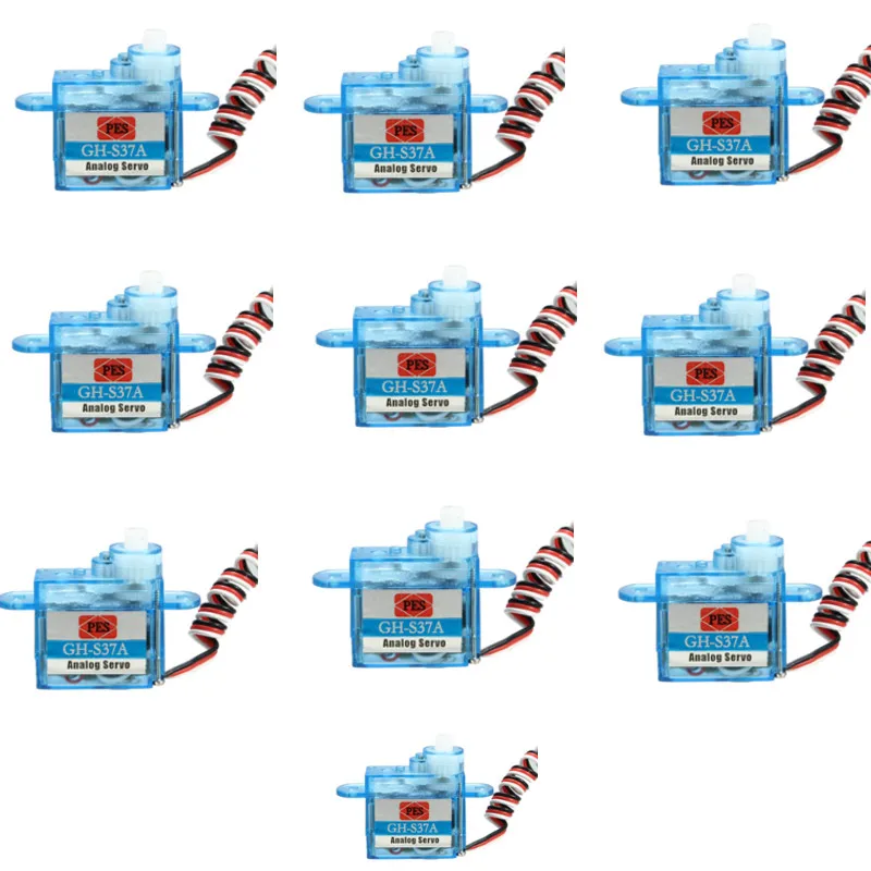 

10PCS 3.7g Micro Analog Servo GH-S37A RC Micro Servo for RC Model Truck Boat Racing Car Helicopter Airplane and Robot