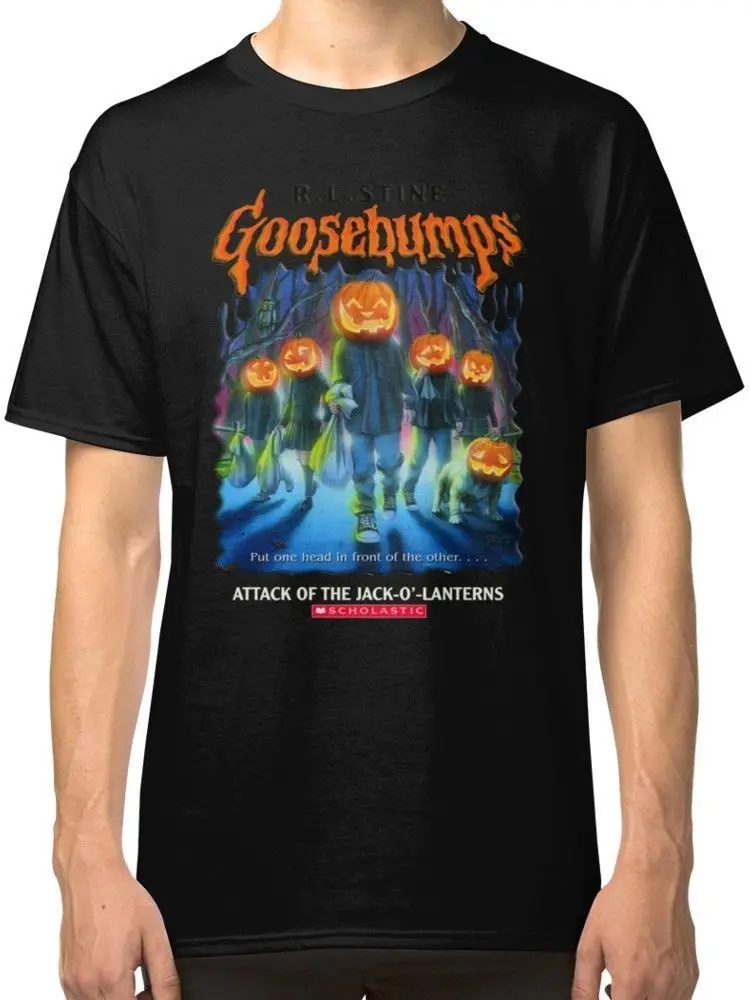 

Goosebumps Attack of the Jack O'Lanterns Men's T-Shirt Clothing Cartoon t shirt men Unisex New Fashion tshirt free shipping top