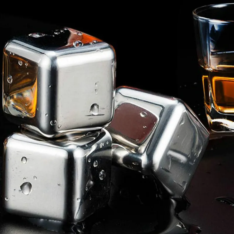 

Stainless Steel Whiskey Cooler Wine Cooling Stones Ice Cubes Chillers Drink Physical Cooling Tool Wine beer Cooler CF-141