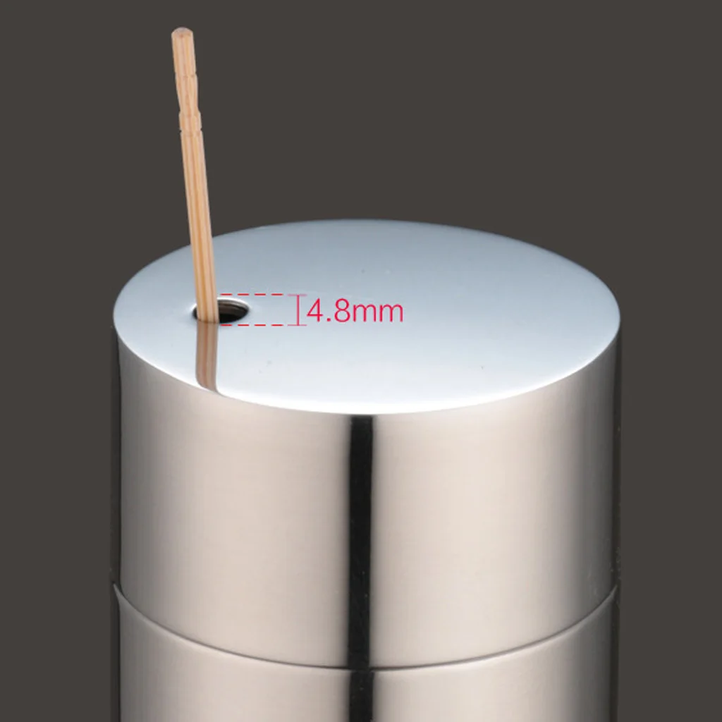 Small Toothpick Holder Dispenser Storage Organizer Stainless Steel Toothpick Holder for Kitchen Restaurant Tabletop -Silver