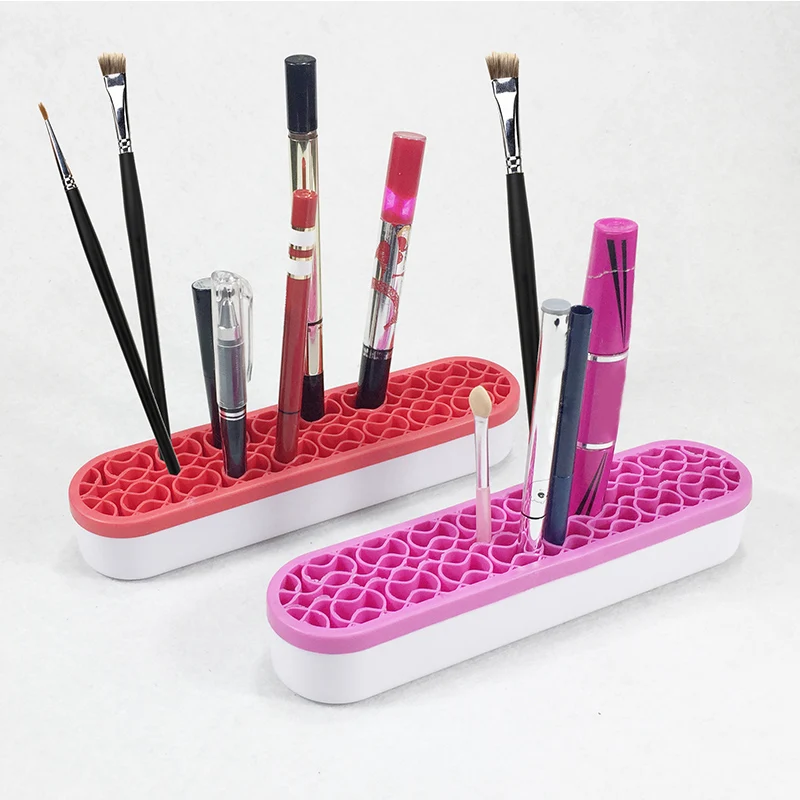 

Nai Artl Brush Silicone Storage Box Cosmetic Makeup Brushes Organizer Display Holder Multi Function Nail Art Tools