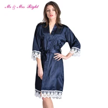Mr& Mrs Right атласный свадебный кружевной халат на заказ «Невеста» или «Подружка невесты» однотонная Пижама шелковая кружевная ночная рубашка халат кимоно Халат