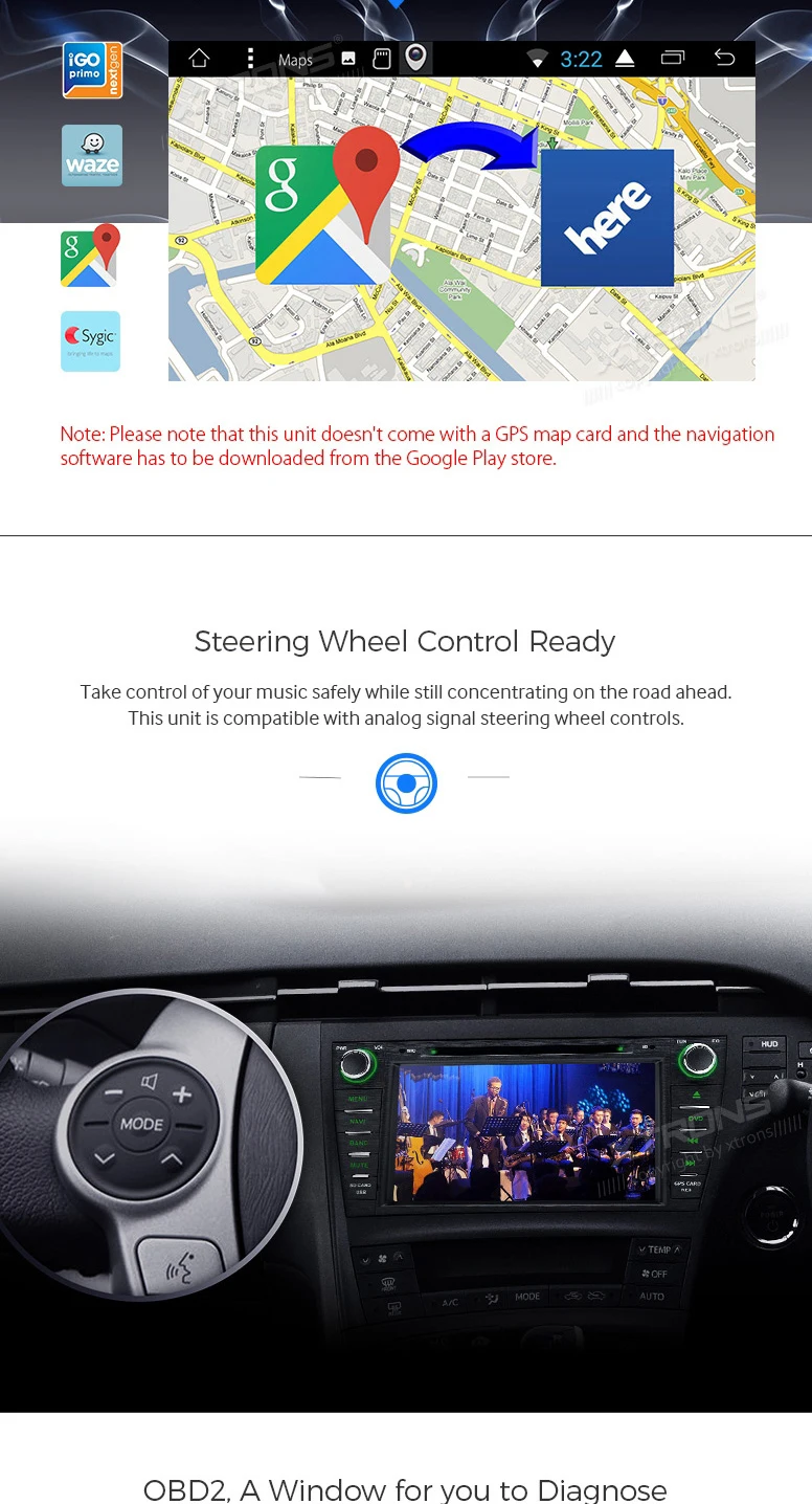 Cheap Android 7.1 Nougat OS 8" Car DVD Multimedia GPS Radio for Toyota Prius 2009-2013 (Right Hand Drive) with Full RCA Output Support 9