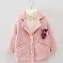 DFXD Baby Girls Autumn Winter Wool Coat Fashion Long Sleeve Soild Single-breasted Outwear High Quality Long Thicken Coat 2-8Y DFXD Baby Girls Autumn Winter Wool Coat Fashion Long Sleeve Soild Single-breasted Outwear High Quality Long Thicken Coat 2-8Y