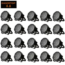 20 шт./партия 7x12 Вт светодиодные сценические лампы высокой мощности с эффектом стирки RGBW 4в1 пластиковый корпус Свадебная вечеринка Клубные огни CE TP-P07A