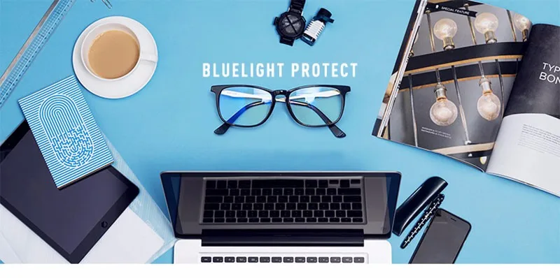 1.67 index Anti-Blue Ray Prescription Optical Eyeglass Spectacles Lenses 1 Pair Rx-able Lenses Free Assembly with Glasses Frame