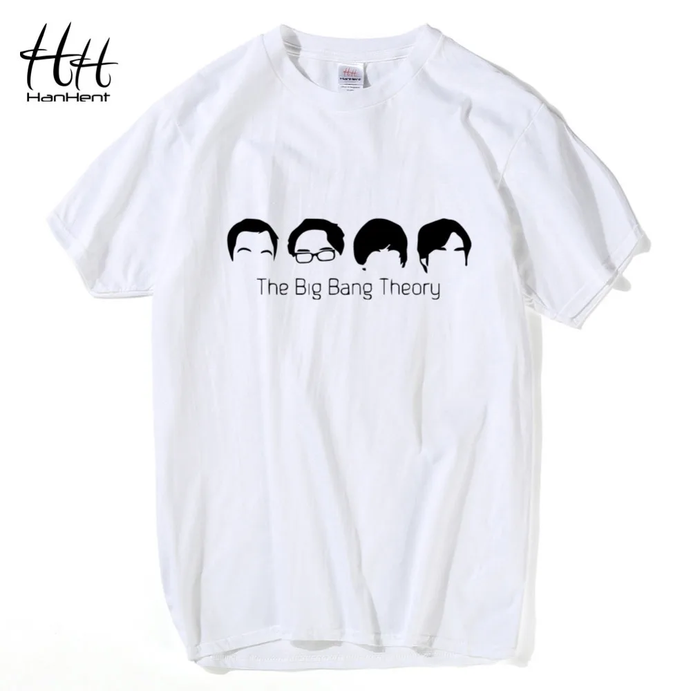 

HanHent classic the big bang theory t-shirt sheldon cotton funny tops short sleeve for men creative character t shirt men