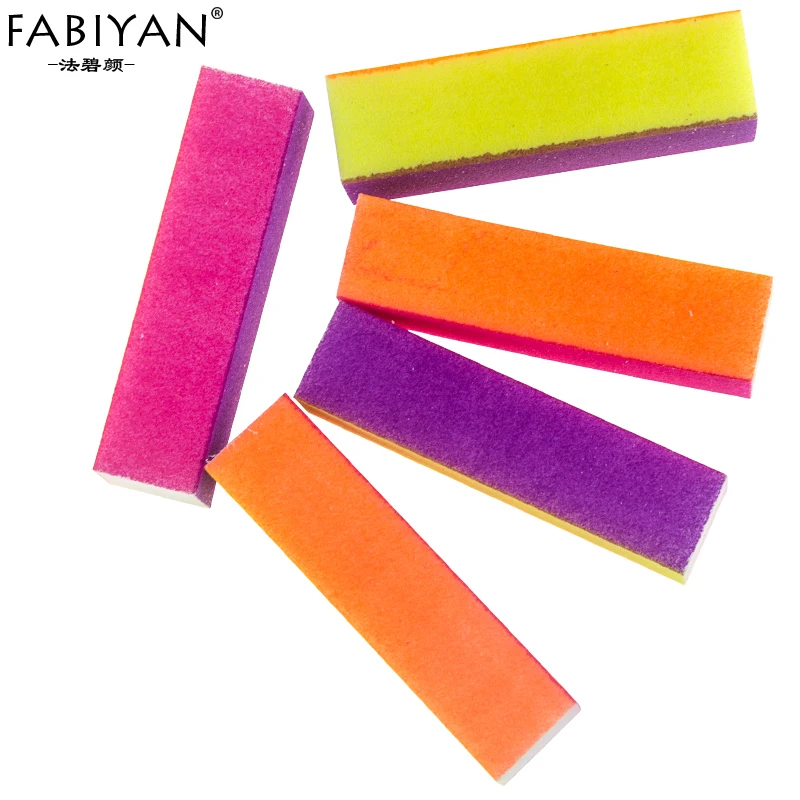 

5pcs/Lot Fluorescence Color 4 way Shine Tips Buffing Sanding Buffer Files Block Acrylic Nail Art Manicure Set New