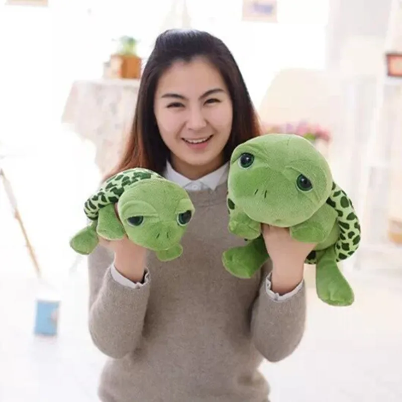

20-30 cm new arrived cartoon Big eyes green turtle plush toy tortoise Wedding dolls child gift cushion birthday pillow big size