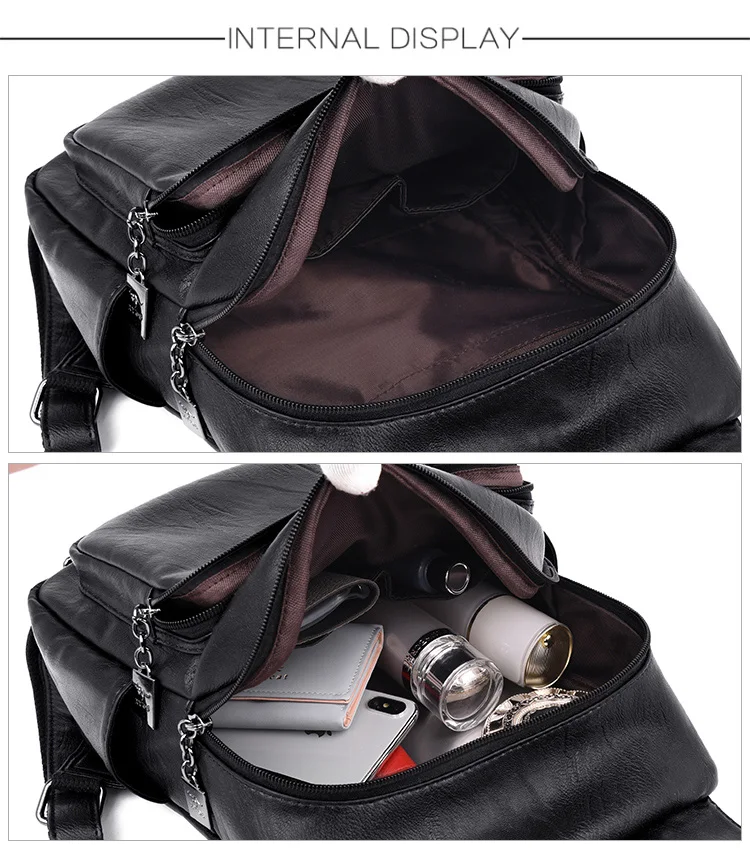 Для женщин рюкзаки Для женщин кожаные рюкзаки школьные рюкзак Для женщин через плечо сумки для девочек подростков Винтаж «3 в 1»