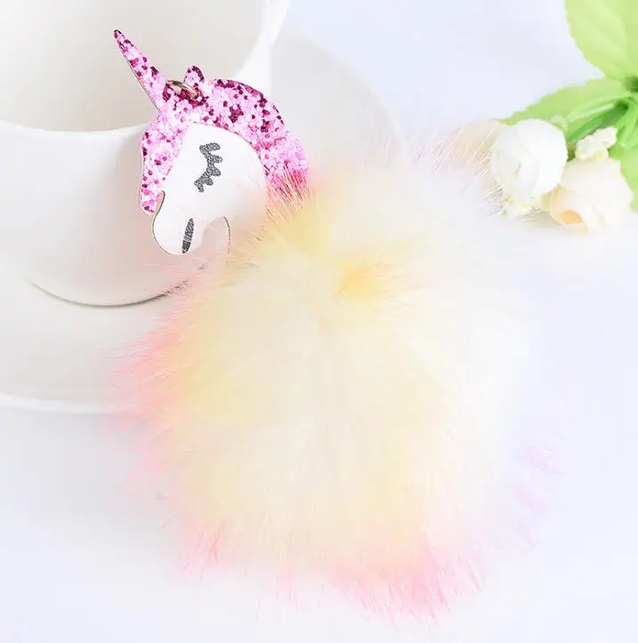 new Bag ornaments Fur ball pendant unicorn Metal Unicorn KeyChain Plush Toy Pendant Women Fluffy Fur Pom for gift new Bag ornaments Fur ball pendant unicorn Metal Unicorn KeyChain Plush Toy Pendant Women Fluffy Fur Pom for gift