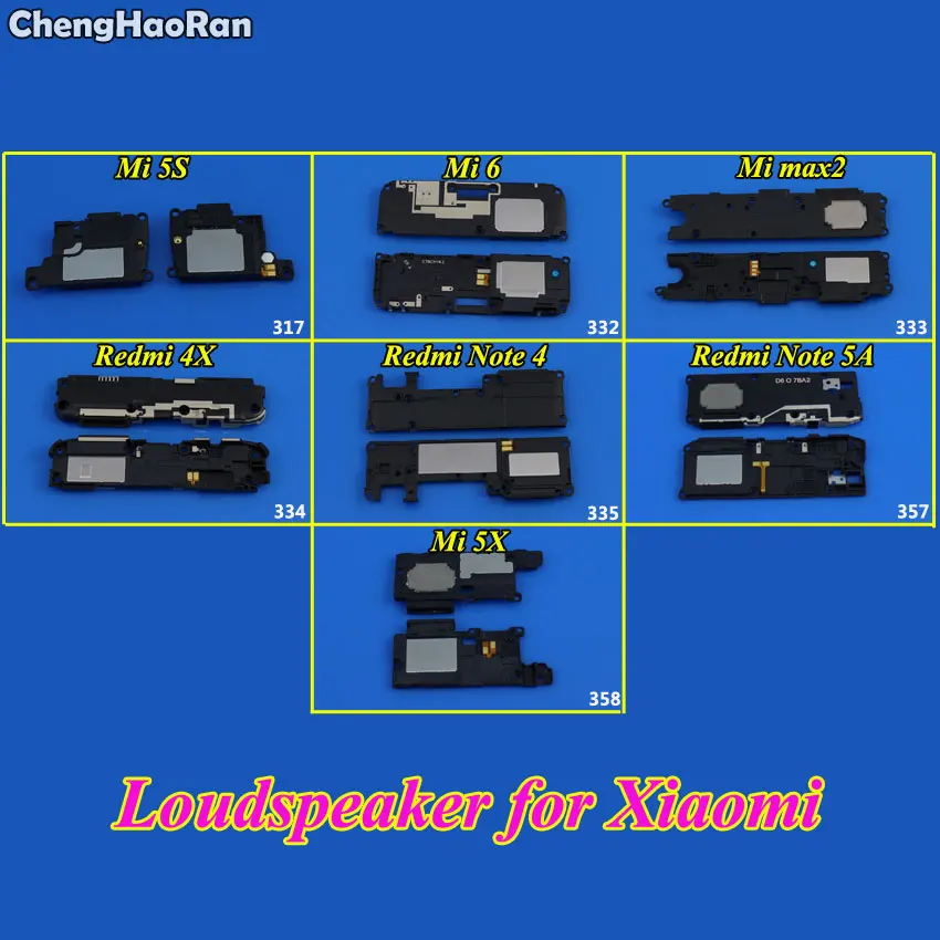 

ChengHaoRan 1Piece Loudspeaker For Xiaomi Redmi 4X Note 4 5A Mi 5S 5X 6 Loud Speaker Buzzer Ringer Flex Replacement Parts