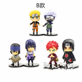 

4"Naruto Q version with base 1 generation of 6 A/B is optional Uzumaki Naruto PVC Action Figure Collectible Model Toy OPP L193