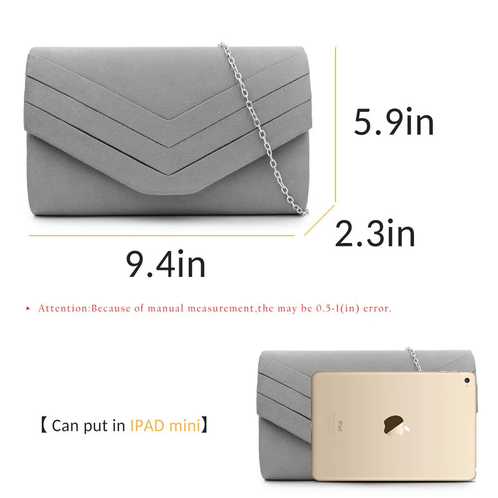 Milisente Clutch Purse For Women Velvet Envelope Clutches Fashion Party Evening Bag with Shoulder Chain Black Milisente Clutch Purse For Women Velvet Envelope Clutches Fashion Party Evening Bag with Shoulder Chain Black