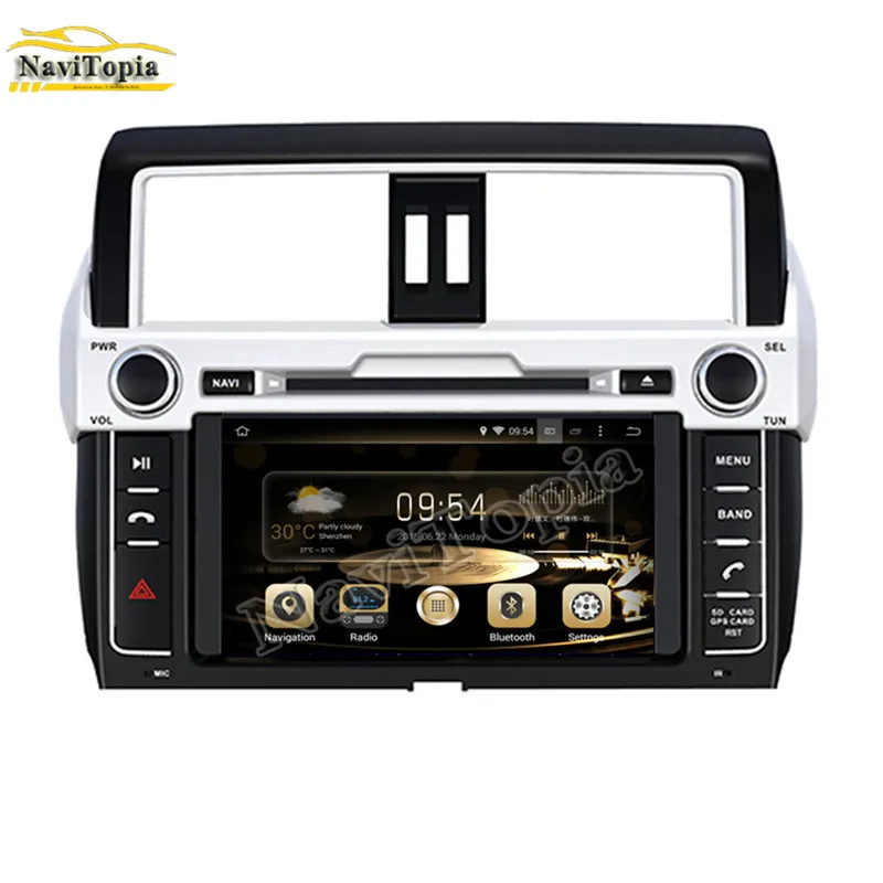 Discount NAVITOPIA 4G RAM 32G ROM Octa Core Android 9.0 Car DVD GPS Navigation for Toyota Prado/LC150 for Prado 150 High level 2014 5