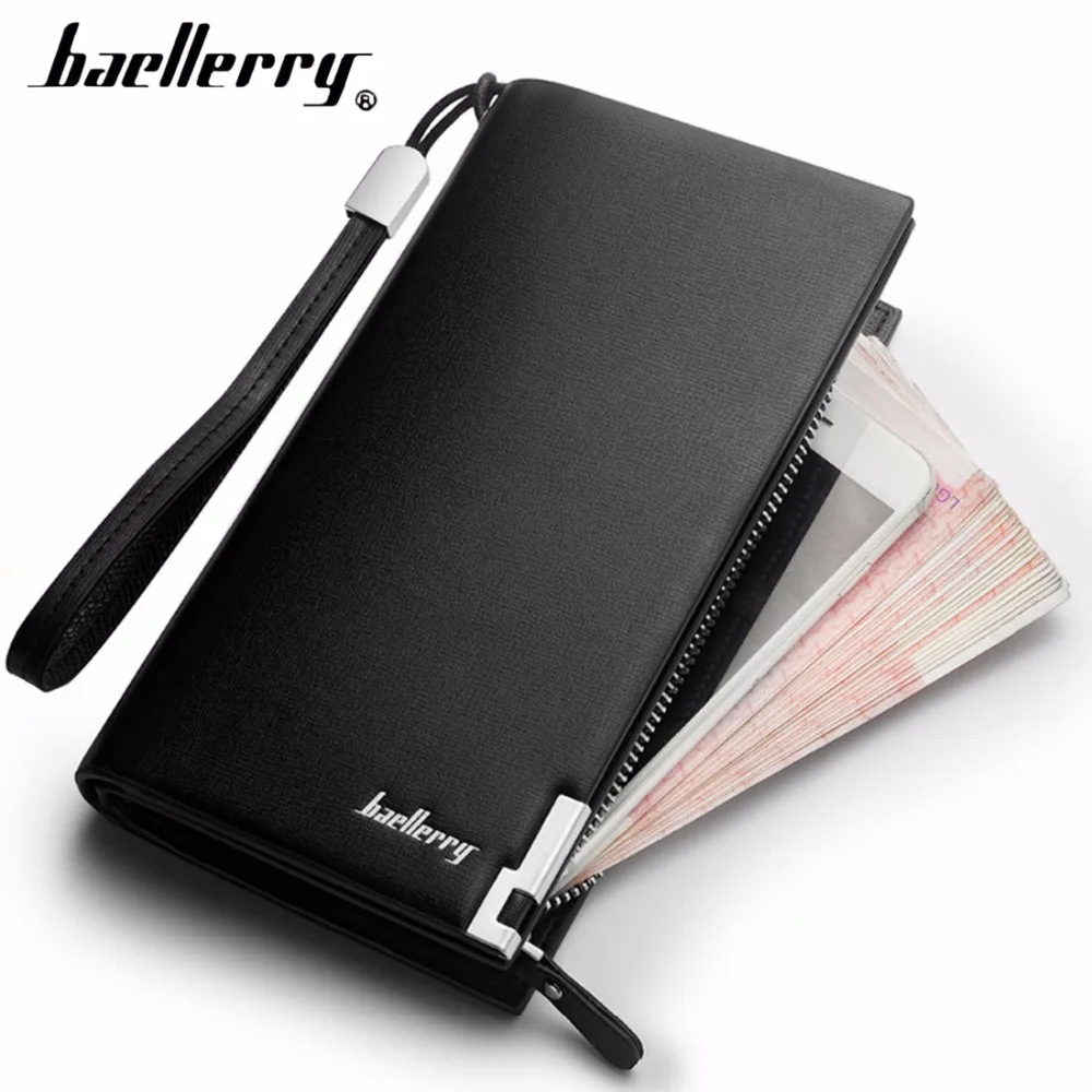 

2018 Baellerry Luxury Men Wallets PU Leather Men Clutch Brand quality Wallet Men Purse With Card Holder Multi-function Money Bag