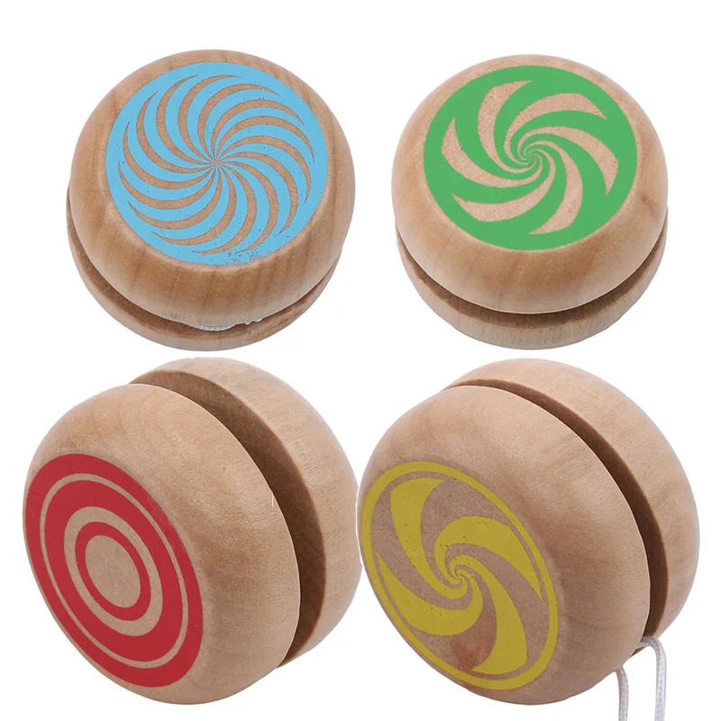 1Pcs Baby Classic Toys Wooden Yoyo Toys Kids Intelligence Educational