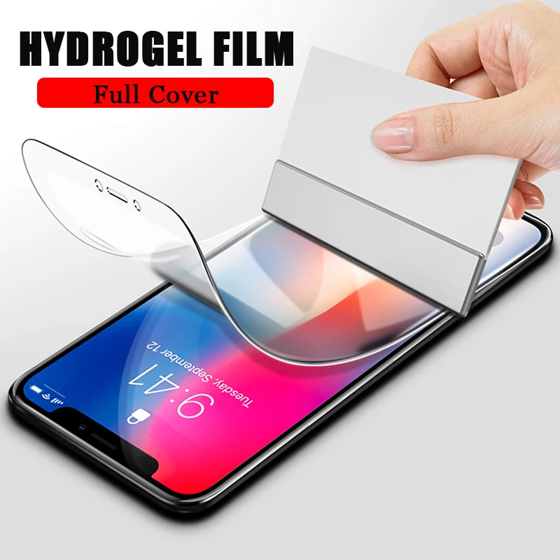 

Full Curved Protective Hydrogel Screen Film On the For iPhone XS Max XR X 7 8 6 6S S Plus Protector Film For iPhone 7 Not Glass