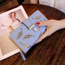 Women Wallets Purses Hollow Leaf Long Wallets For Girl Ladies Money Coin Pocket Card Holder Female Wallets Phone Clutch Bags female wallets phone clutch bag purses bow knot long wallets for girl ladies money coin pocket card holder women s wallets