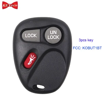 

Keyecu 3pcs for Chevrolet S10 Silverado Tahoe for GMC Sierra Sonoma Yukon for Isuzu Hombre Remote Control Car Key Fob KOBUT1BT
