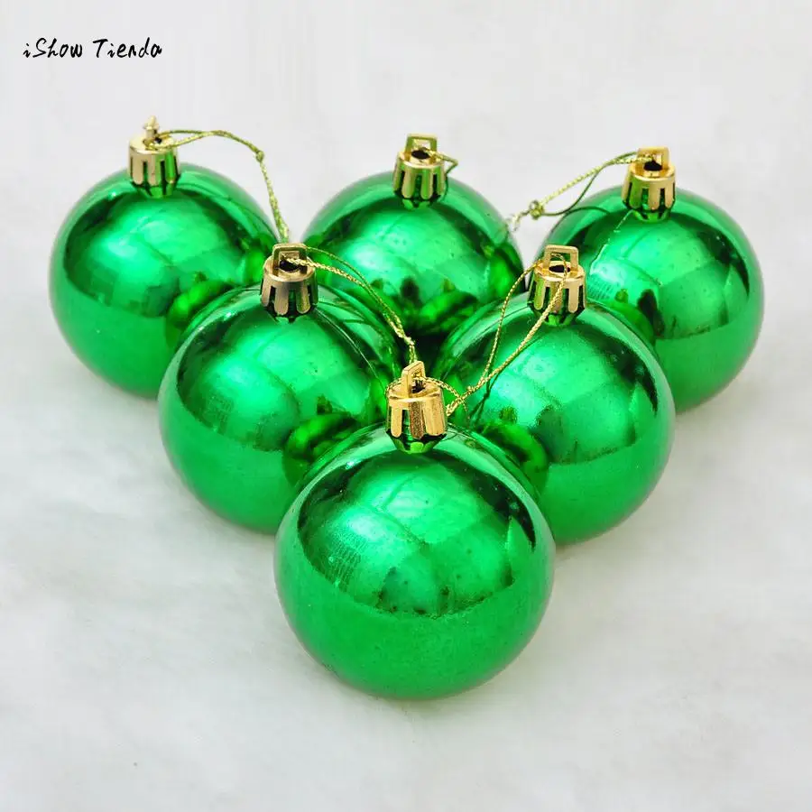 6Pcs Green Christmas Balls Baubles Party Xmas Tree Decorations Hanging ...