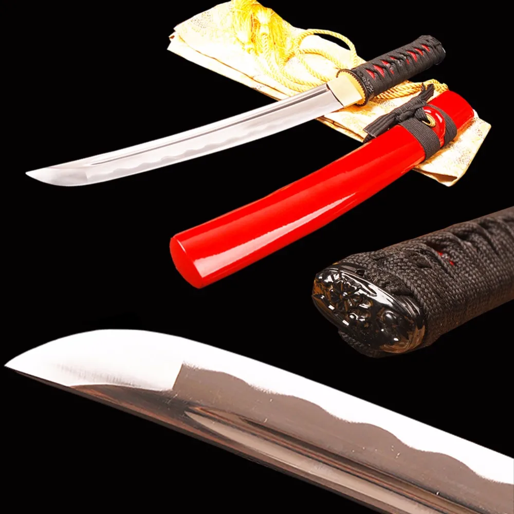 

Brandon Swords Handmade Japanese Samurai Tanto 1060 Carbon Steel Sharp Sword Battle Ready Full Tang Battle Sword Short Knife