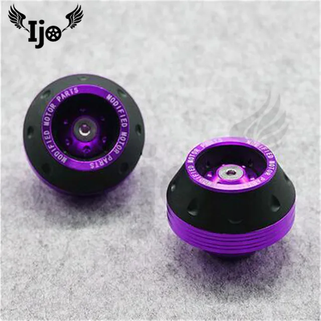 wheel protection motorbike crash pads colorful Protector motorcycle crash protect motocross crash pad wheel frame slider moto Purple