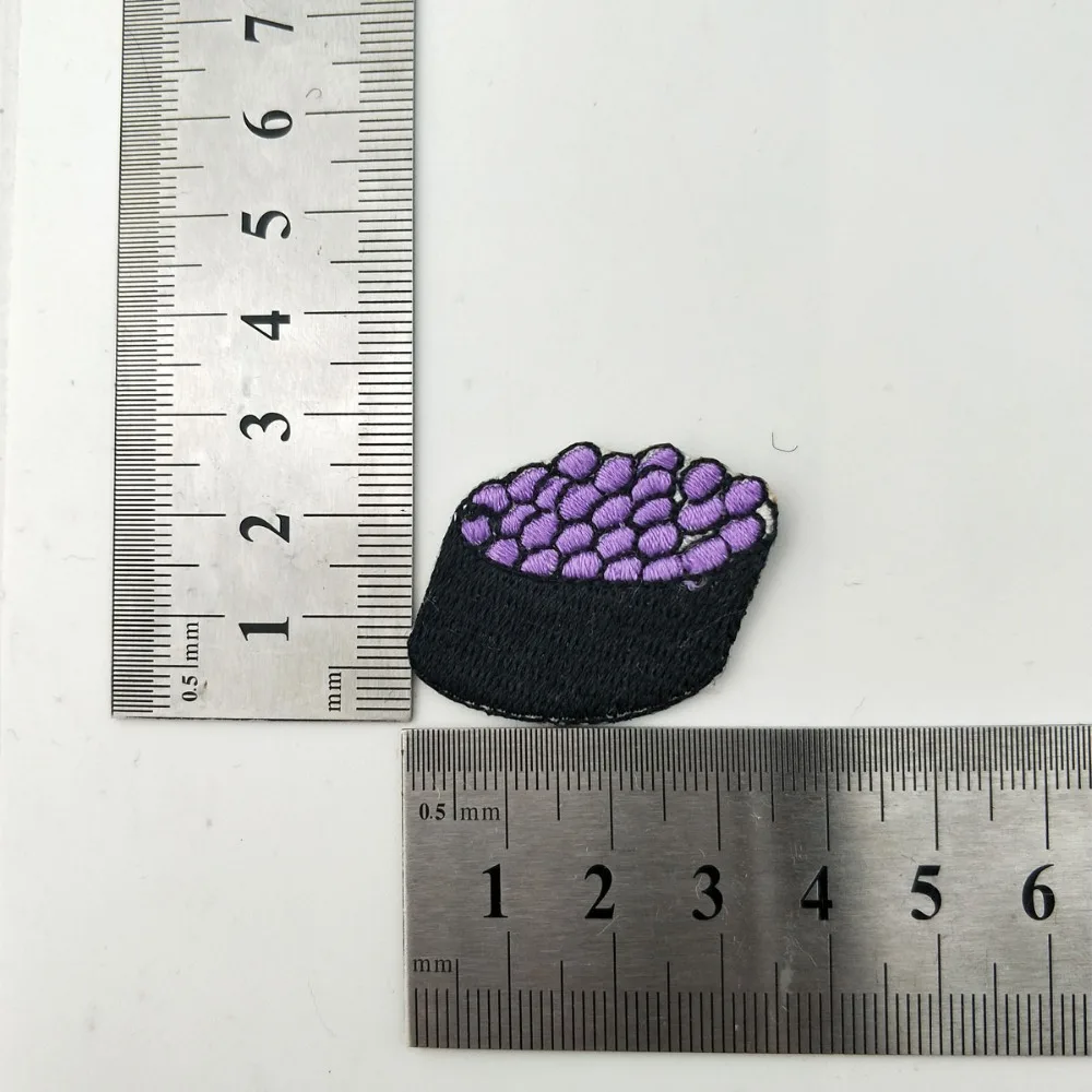 Japanese cuisine Caviar Sushi patch custom DIY embroidered Iron on Patches military Applique Patch free shipping (2)