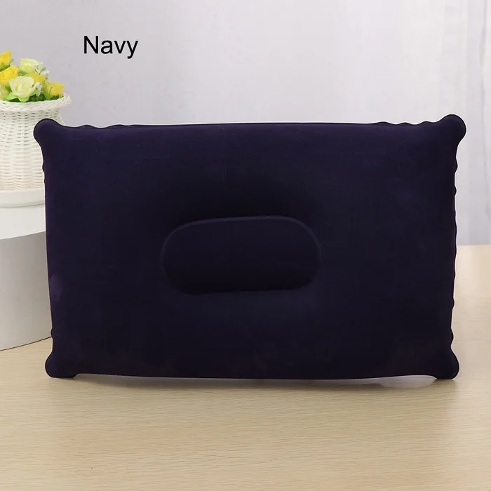 1PC New 5 Colors Portable Mini Travel Pillow Ultralight Air Inflatable Pillow Outdoor CampingTravel Soft Pillow - Цвет: navy