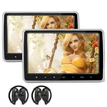 10.1inchTouch Button Car Headrest CD DVD Player 1024*600 HDMI Game DVD USB SD IR transmitter Portable headrest monitor car decor
