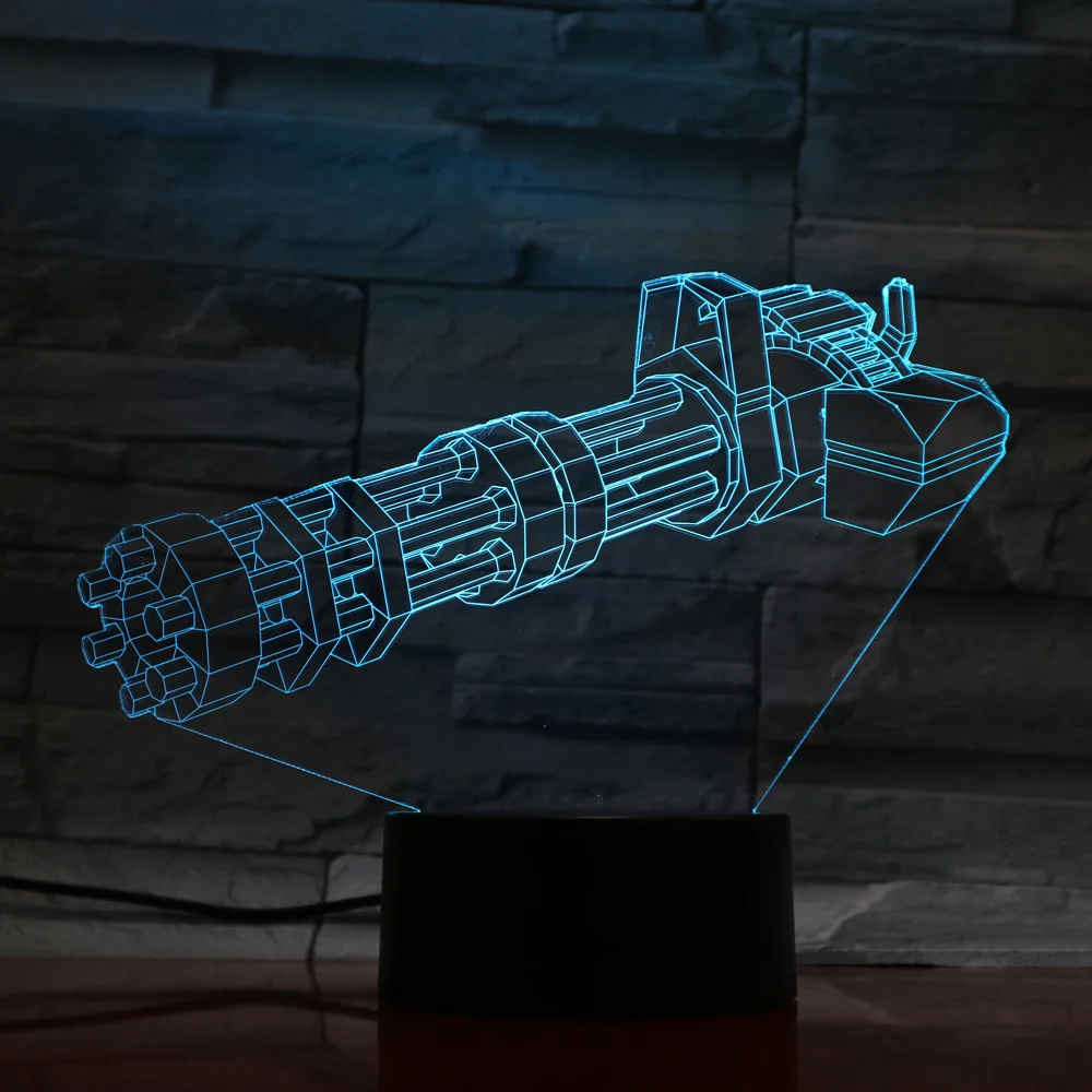 Cannon 3d лампа для смены цвета детский ночник светильник светодиодный RGB 7 цветов