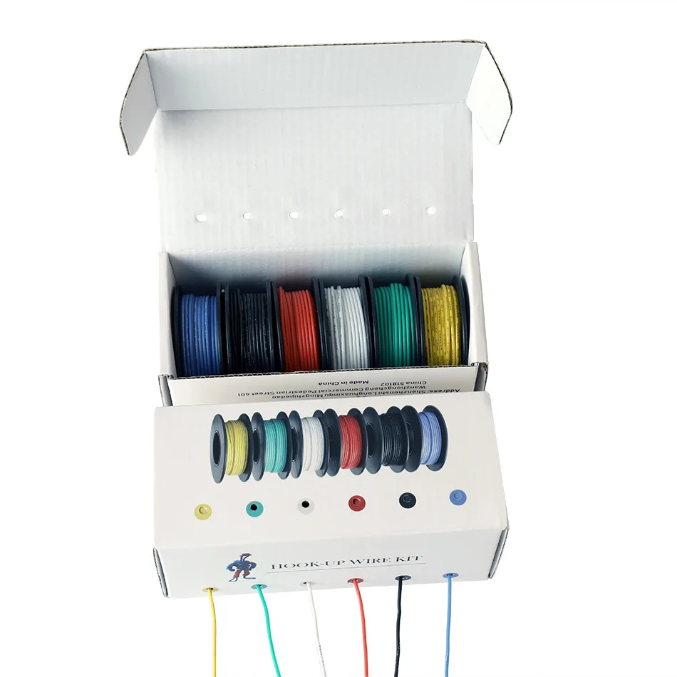 26/24/22/18 awg ( 6 colors Mix Stranded Wire Kit ) Hook-up Electrical Wire  Jumper Cable Silicone Insulation Electronic Wire