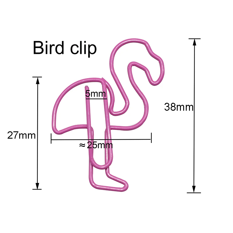 50 шт. скрепки красивые Фламинго закладки планировщик металла материал закладки для книги канцелярские школьные принадлежности
