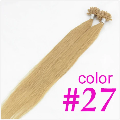 Rechoo I-tip предварительно скрепленные волосы для наращивания прямые бразильские Remy человеческие волосы на капсуле 100 г 100 прядей I-tip 1" 20" 2" 24" - Цвет: #27